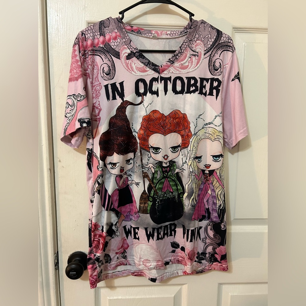 Hocus Pocus Halloween/Breast Cancer Awareness Tee